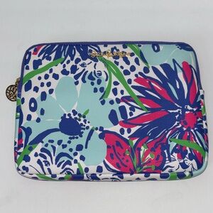 Lilly Pulitzer Tech Pouch Clutch Bag In the Garden Tablet Kindle Makeup *read